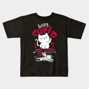 Valentines day Cat Cupid Kids T-Shirt